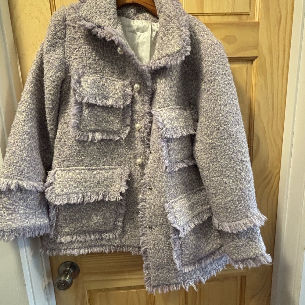 Women's Purple Fringe Blazer